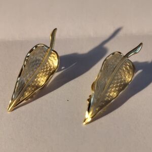 Elegant Gold and Silver Leaf Earrings